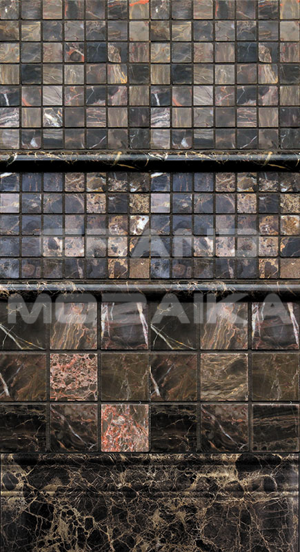 Мозаика 7M022-48P (Emperador Dark) серия Adriatica