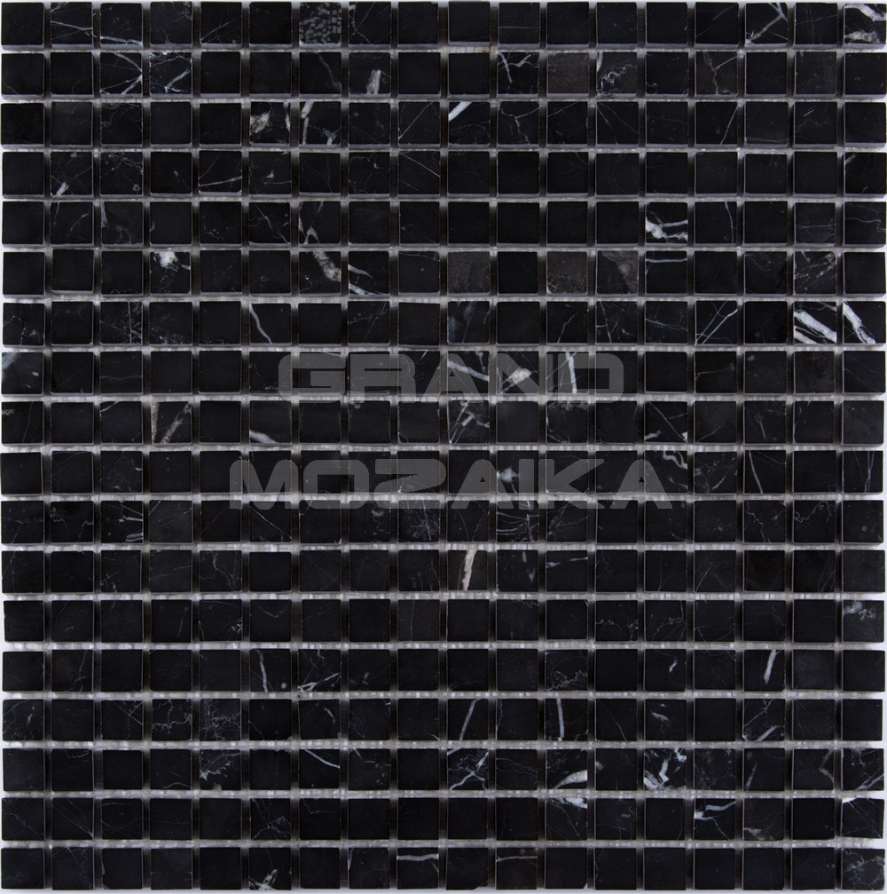 Мозаика АМ-8П (Nero Marquina) серия Marble