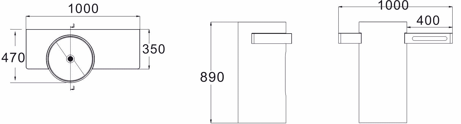 Раковина NSF-1047G серия NS Bath