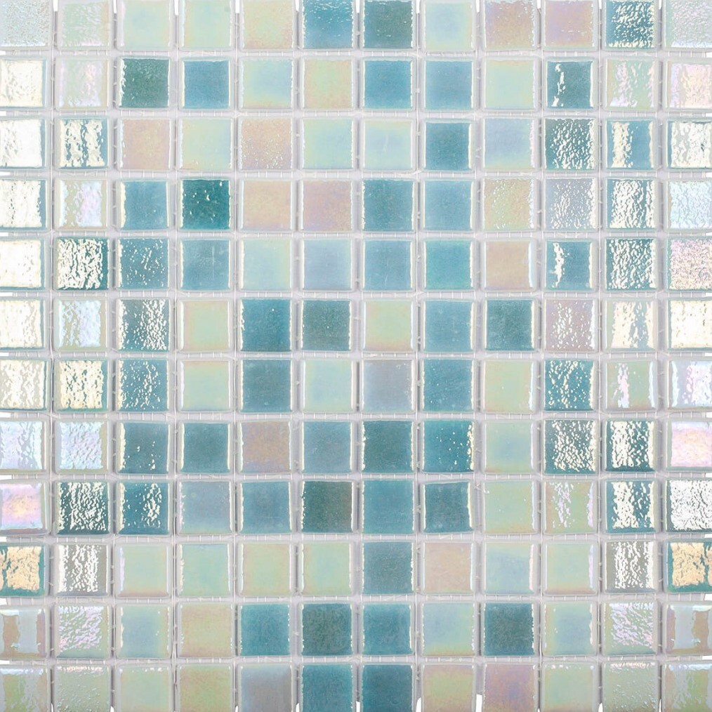 Мозаика Mix Green 553/554 сетка серия Shell Glass