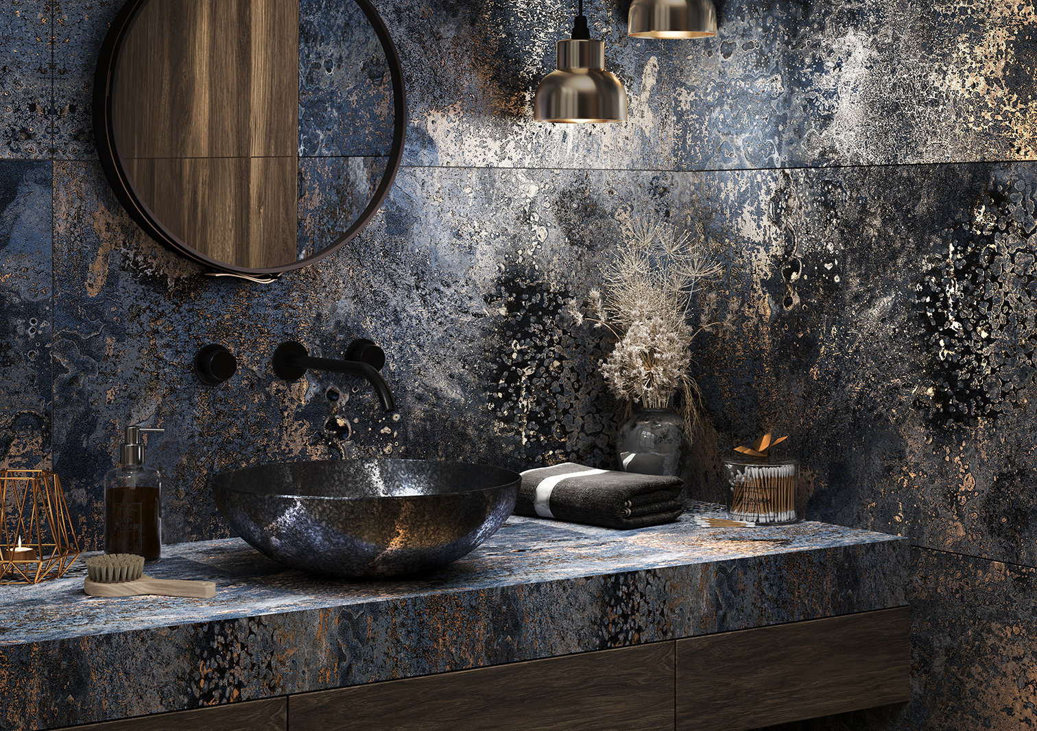 Плитка CRYSTAL BLUE 60x120 серия Metalic