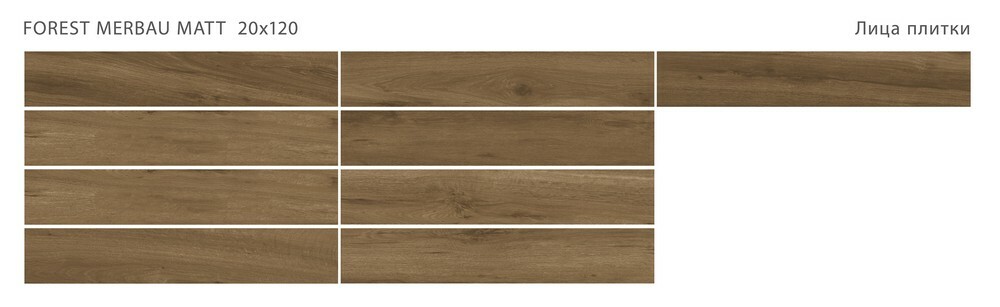 Плитка FOREST MERBAU 20X120 MATT серия Forest