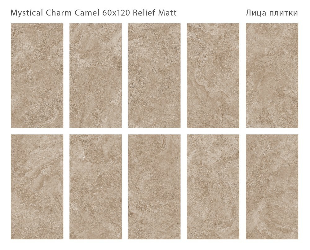 Плитка Mystical Charm Camel 60x120 Matt серия Silk