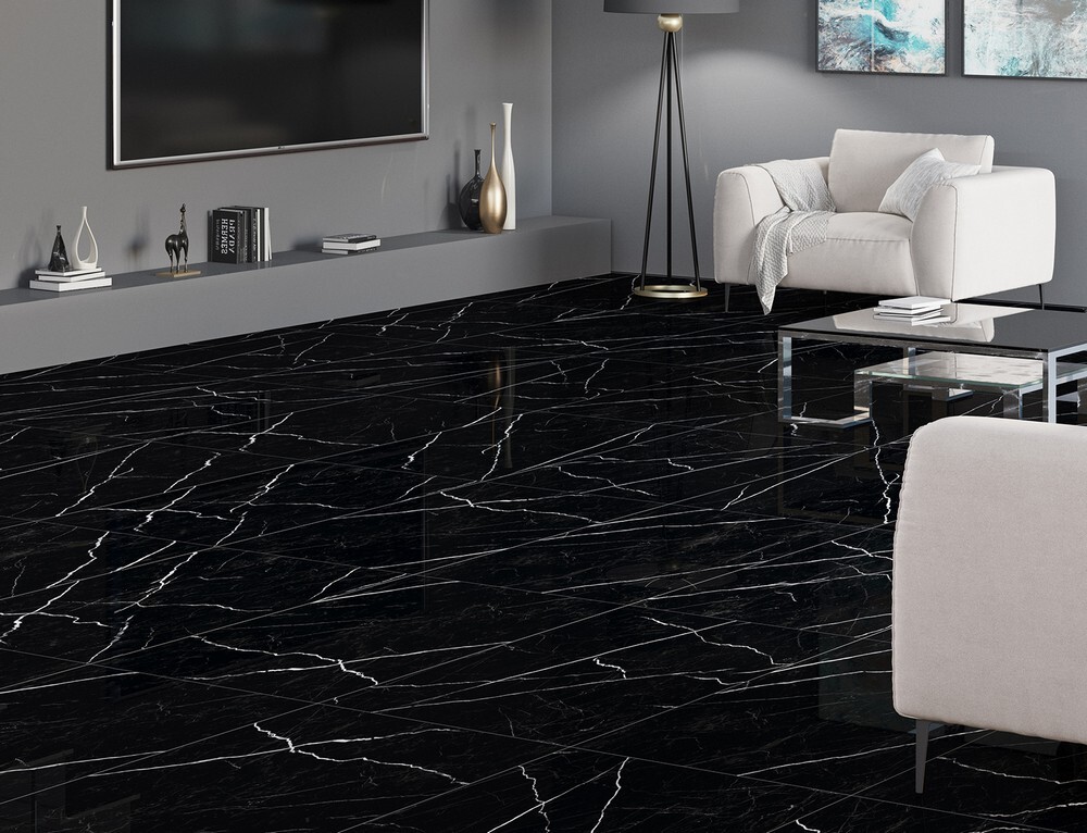 Плитка Nero Marquina 60x120 High Gloss серия Palacio