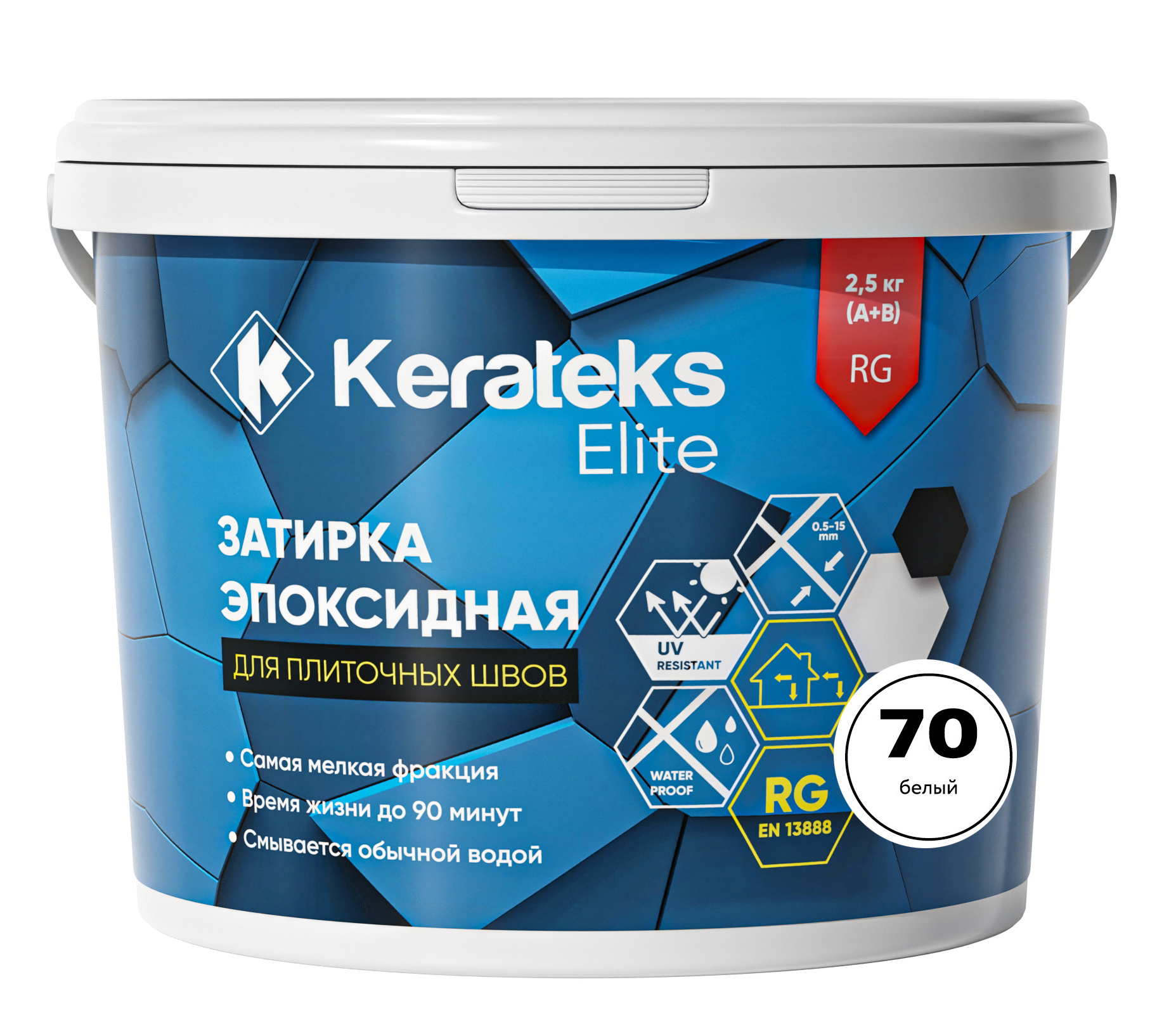 Затирка 70 Белый, 2.5 кг серия Kerateks Elite