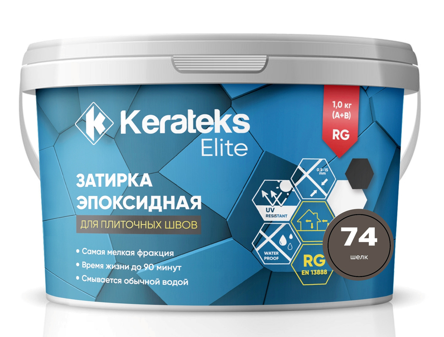 Затирка 74 Шелк, 1 кг серия Kerateks Elite