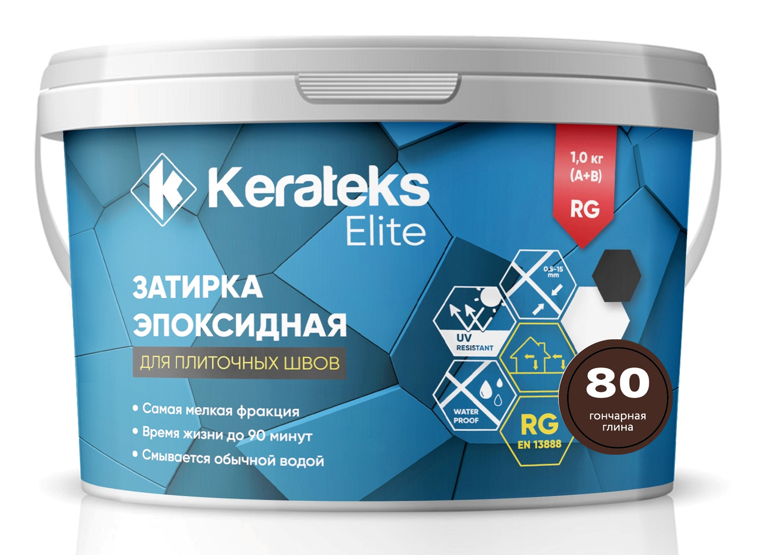 Затирка 80 Гончарная глина, 1 кг серия Kerateks Elite