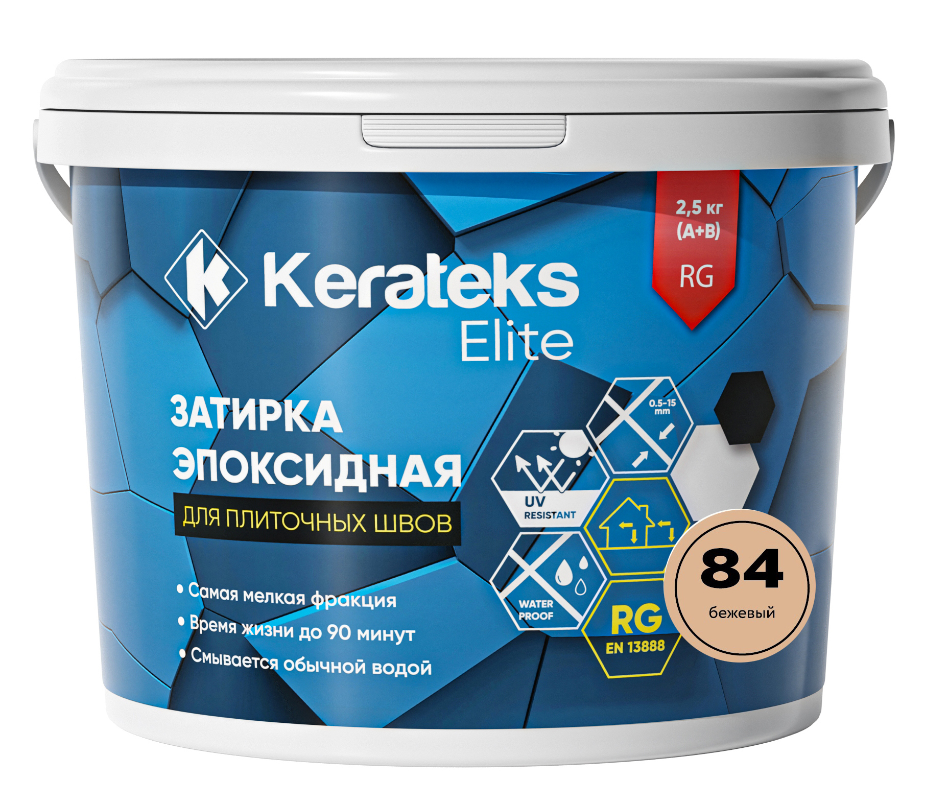 Затирка 84 Бежевый, 2.5 кг серия Kerateks Elite