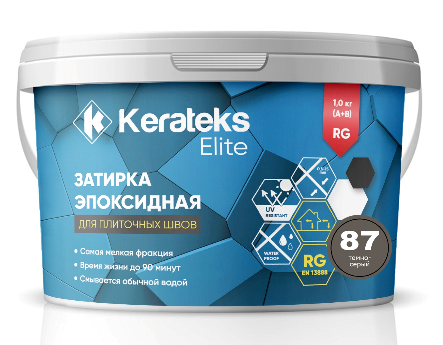 Затирка 87 Темно-серый, 1 кг серия Kerateks Elite