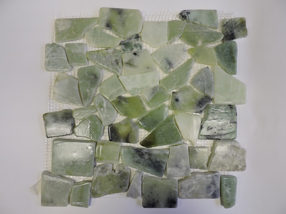 Мозаика 052373 MS-WB2 МРАМОР зелёно-белый квадратный серия Nature