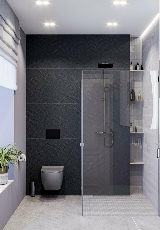 Плитка Ground Black rect. matt 60*120 серия Porcelain Tile Stone