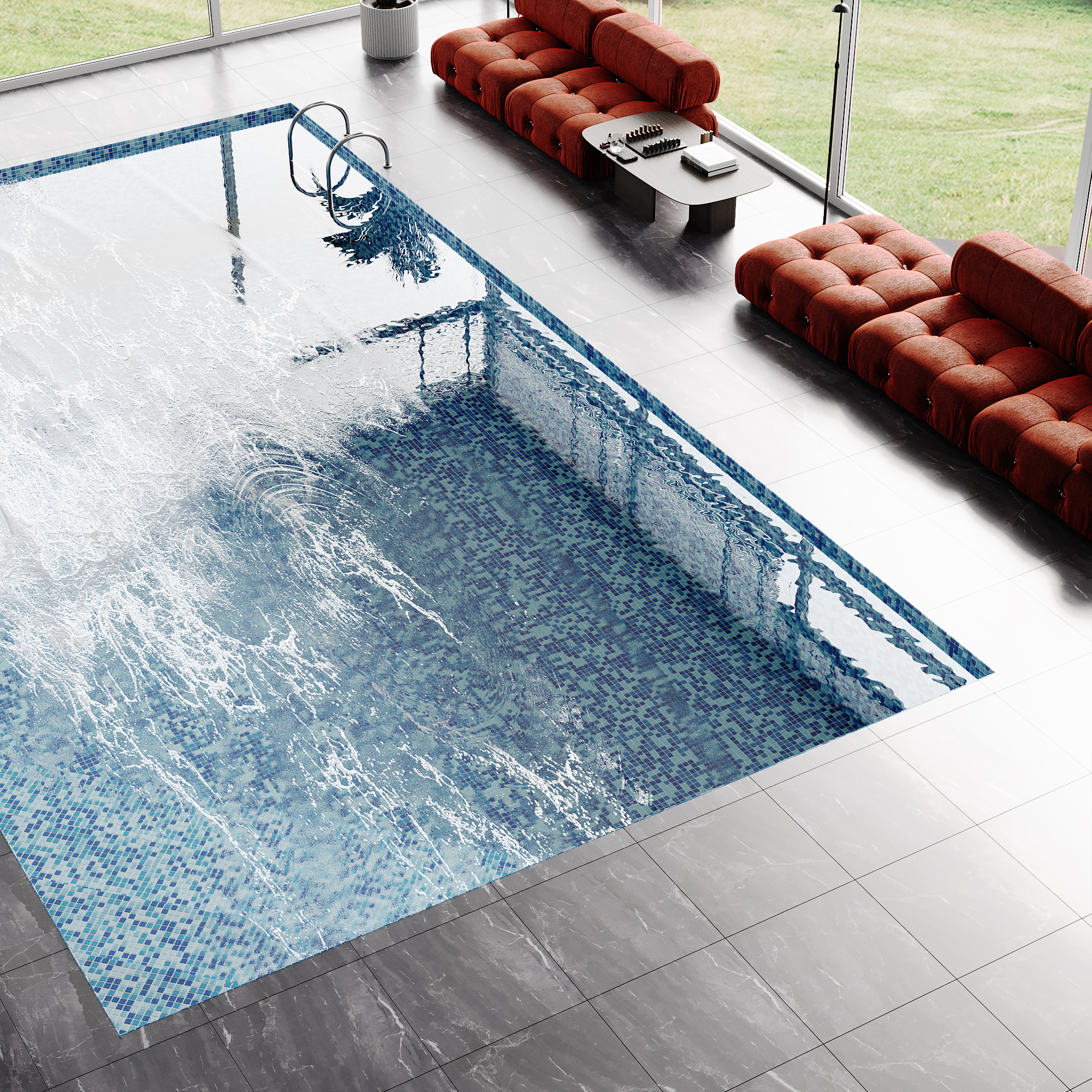 Мозаика Blue wave-1 серия Crystal Bona