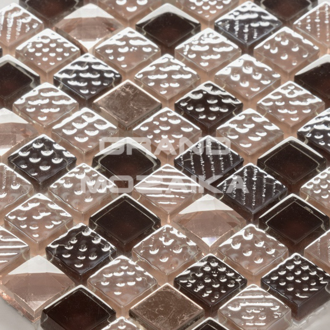 Мозаика Crystal brown серия Glass