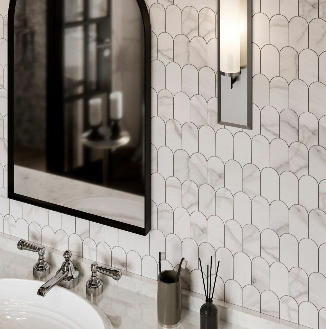 Мозаика Asti White серия Orro Stone