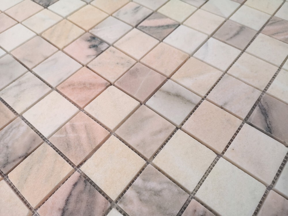 Мозаика Rosa Salmone POL 48x48x7 серия Pietrine