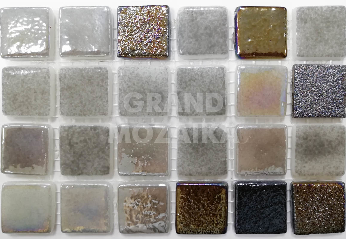 Мозаика Gray Matt Mix серия Glass Mosaic