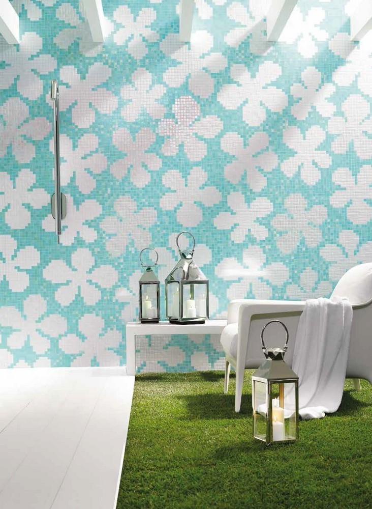 Панно Glass Flowers New Blue серия Decorations