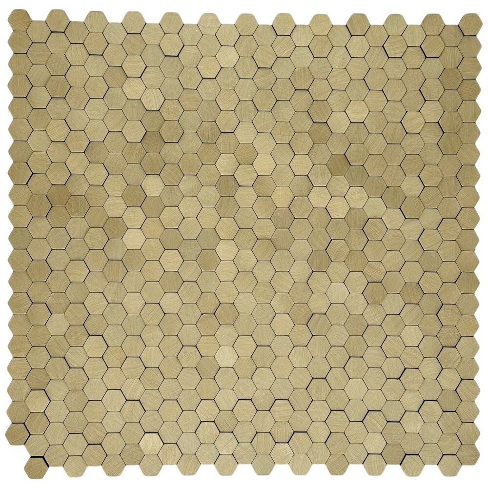 Мозаика ALUMINIUM 3D HEXAGON GOLD (BIG) 14x14 серия Mosaic Aluminium