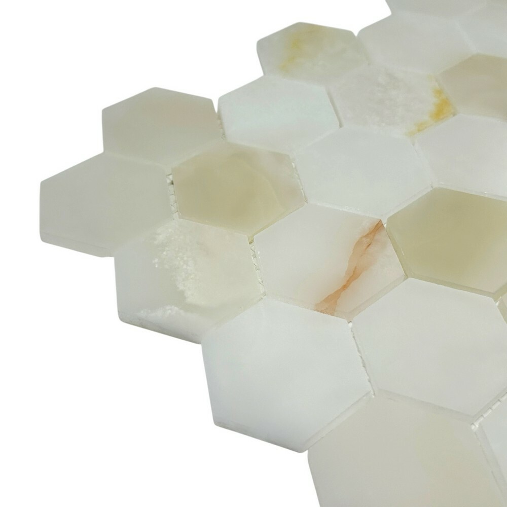Мозаика HEXAGON ONYX WHITE серия Hexagon