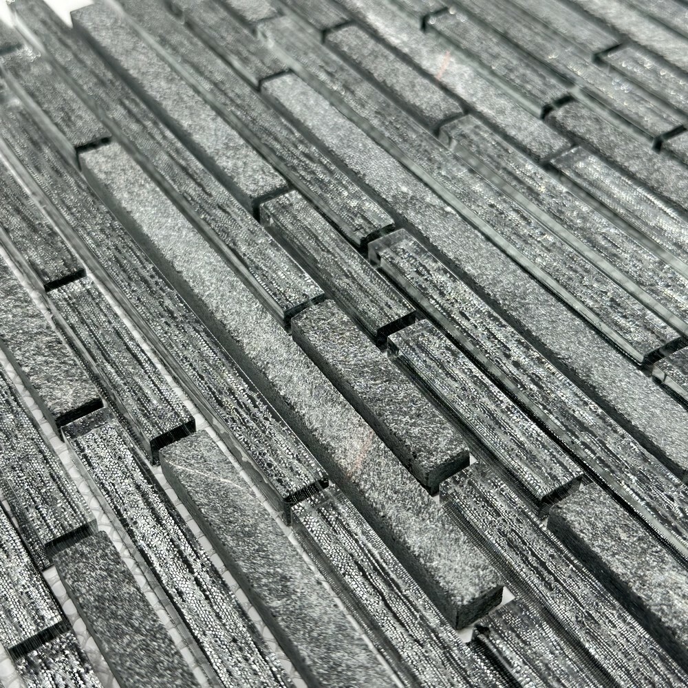 Мозаика STRIPES DARK GREY серия Glass-M